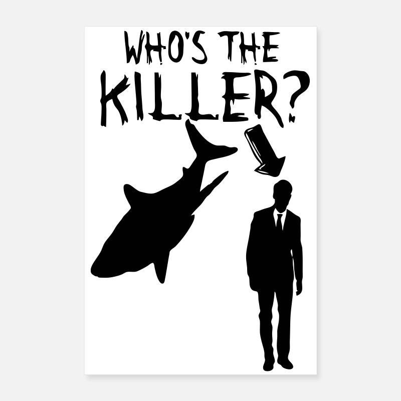 Human vs Shark (Mensch vs Hai) Poster 16" x 24" (40x60 cm)