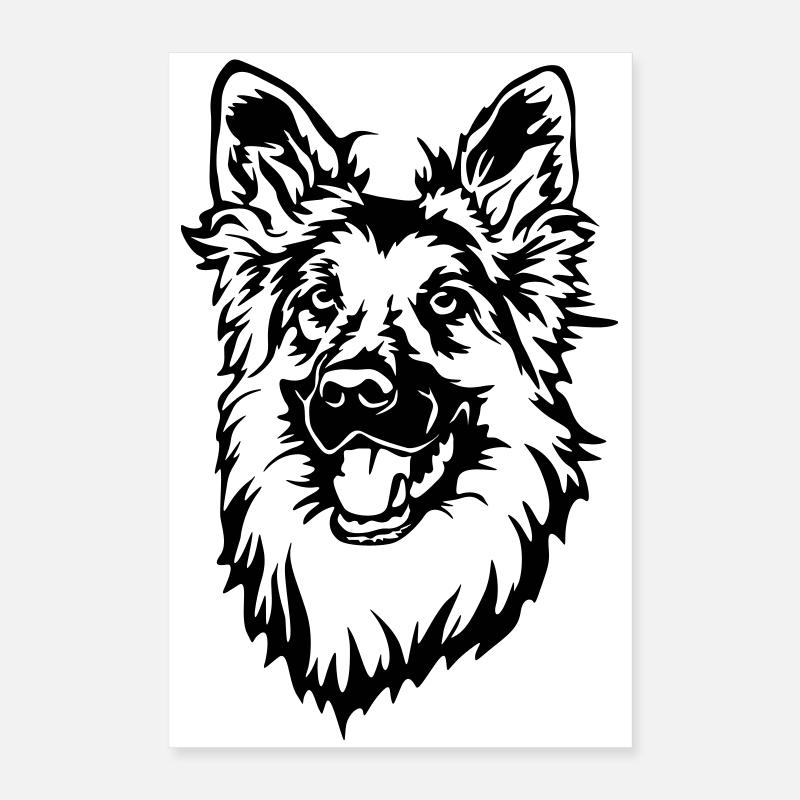 Deutscher Schäferhund Poster 40x60 cm