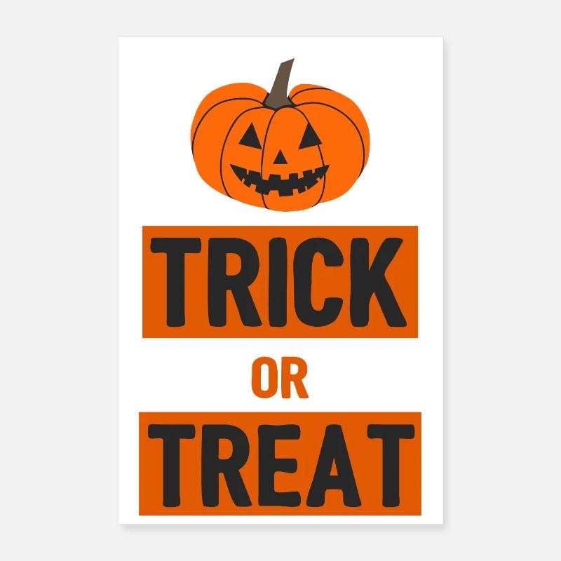 Süßigkeiten oder ein Zauberspruch - Halloween Poster 40x60 cm