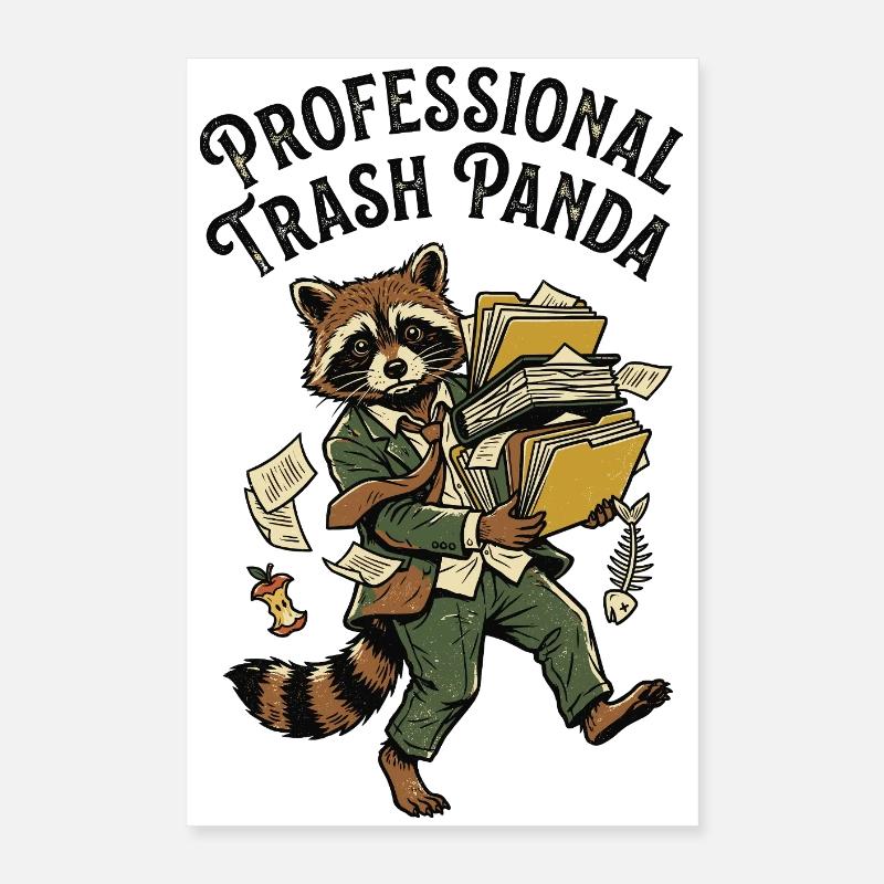 Professional Trash Panda Poster 16" x 24" (40x60 cm)