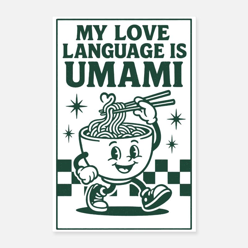 Umami, c’est l’amour | Nouilles ramen Poster 40 x 60 cm