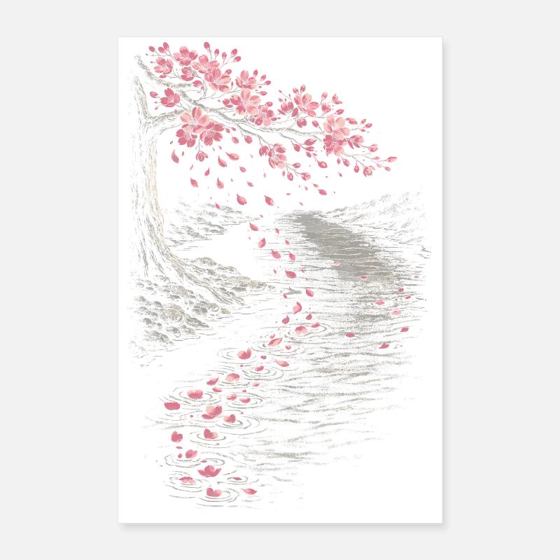 Fleurs de cerisier Sakura Fleurs de cerisier Poster 40 x 60 cm