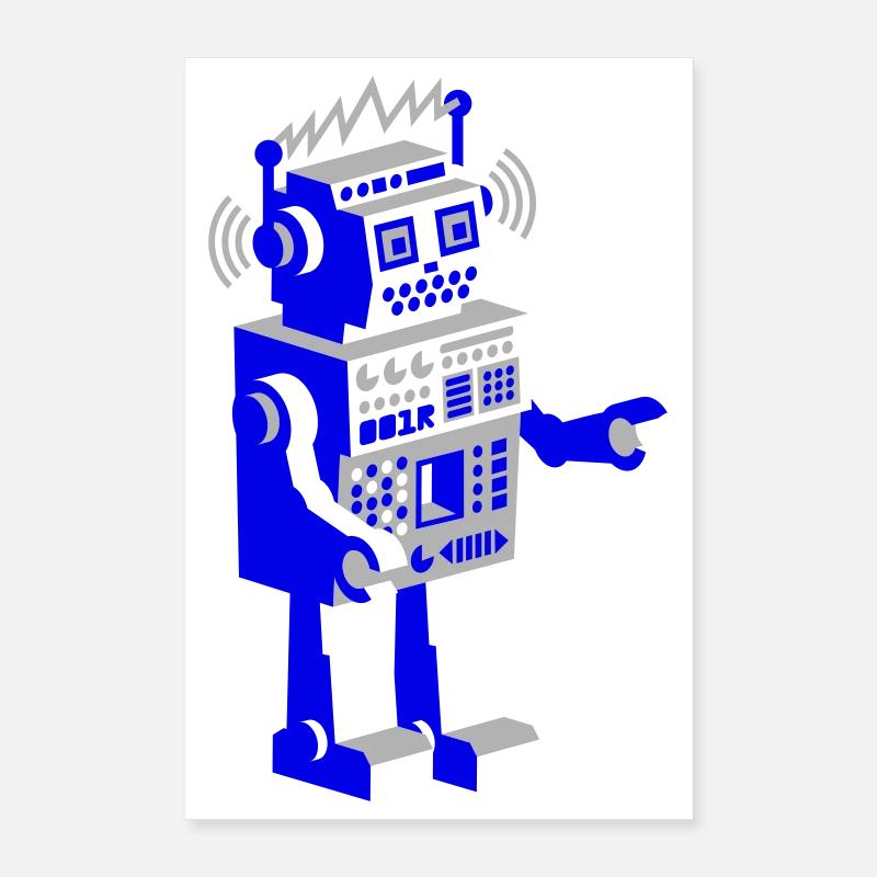 roboter retro robot Poster 40x60 cm
