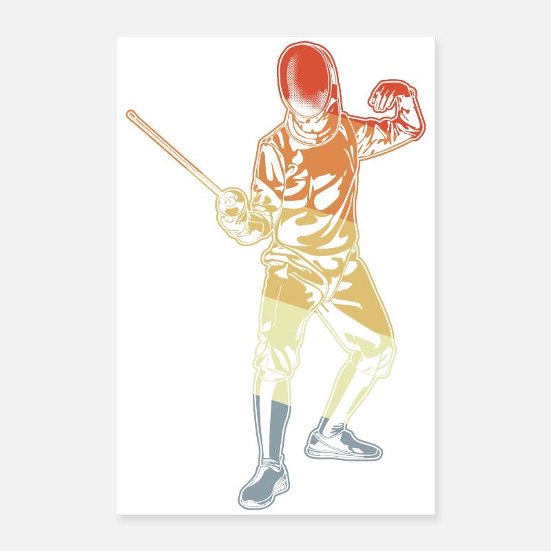Fechter Skizze Poster 40x60 cm