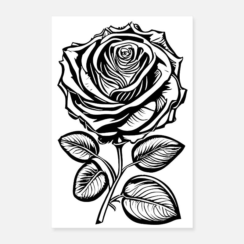 Romantische Rose Poster 40x60 cm