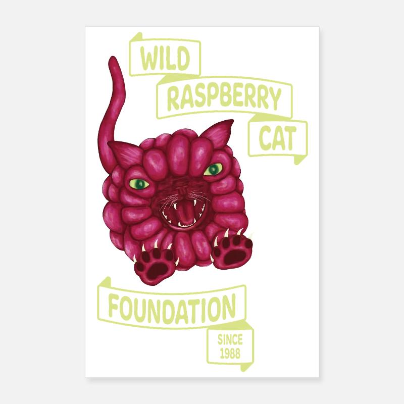 Wilde Himbeerkatze Poster 40x60 cm