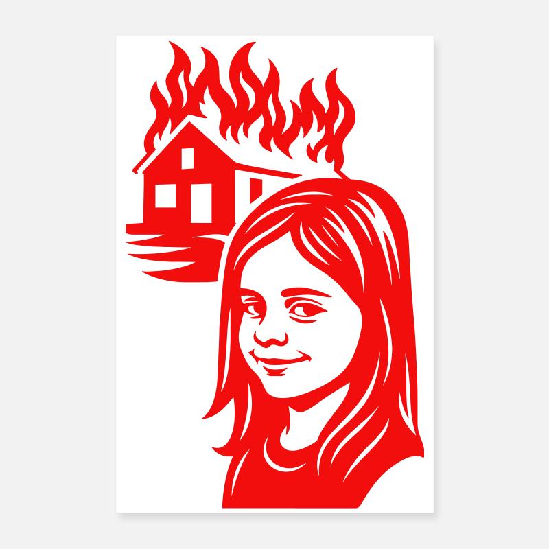 Mème de la maison en feu Poster 40 x 60 cm