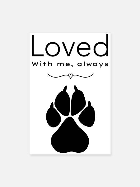 Chien – adoré - Poster 40 x 60 cm - blanc - Devant