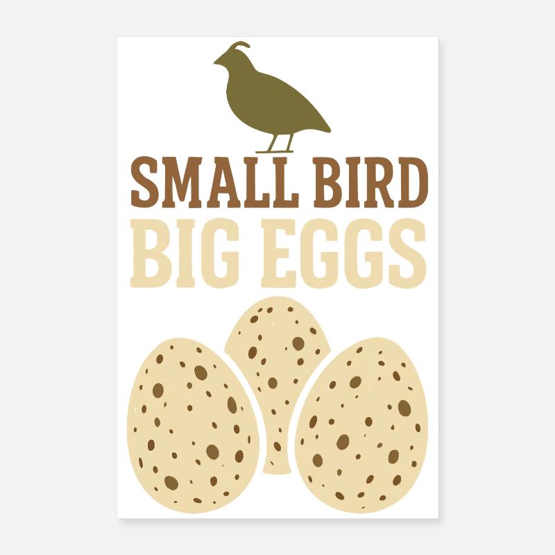 Quail Keeper Quail Farmer Backyard Quail Poster 16" x 24" (40x60 cm)