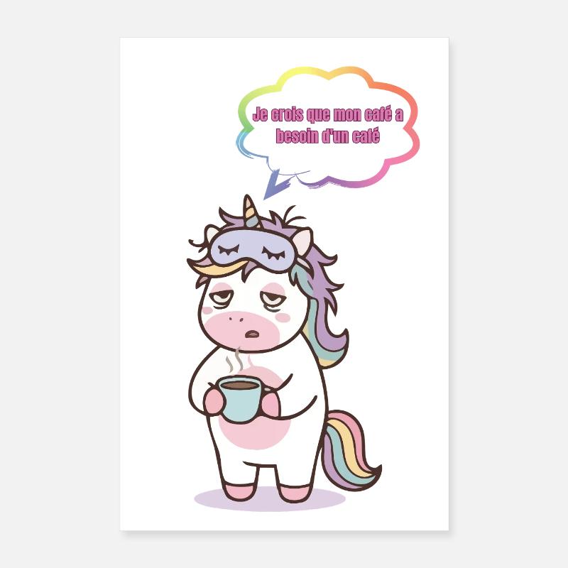 licorne fatigué... Poster 40 x 60 cm