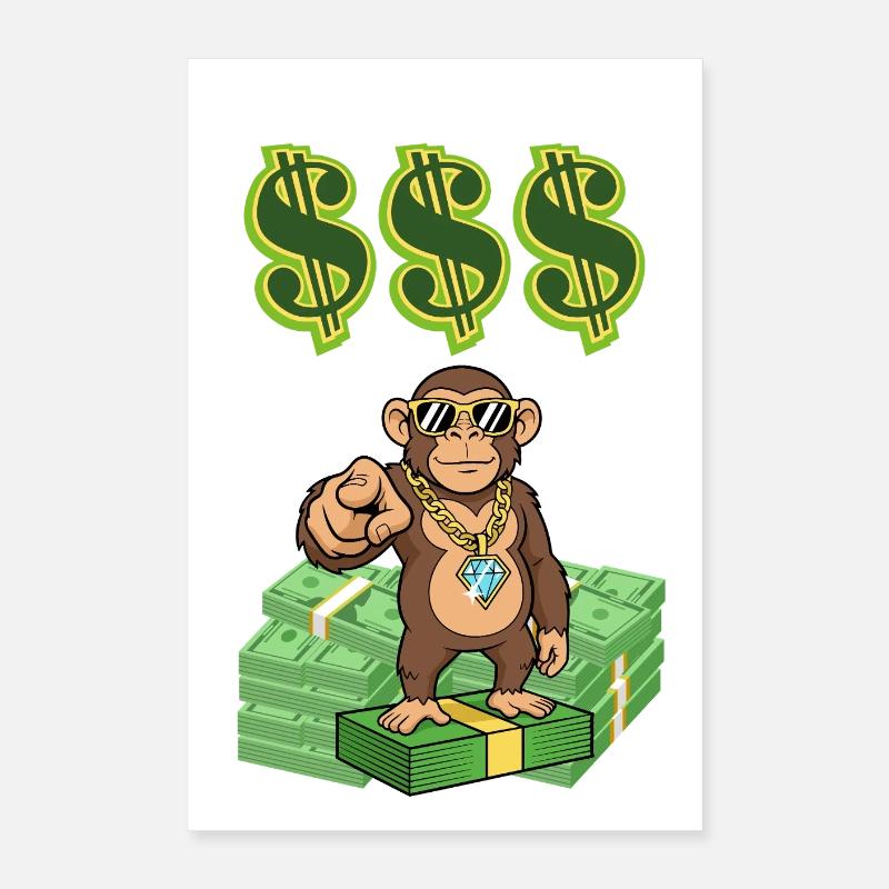 Rich Monkey Poster 16" x 24" (40x60 cm)
