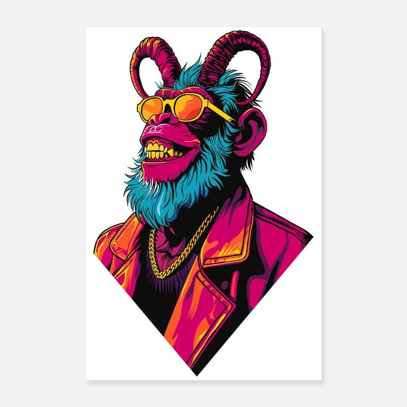 Devil Monkey Poster 40x60 cm