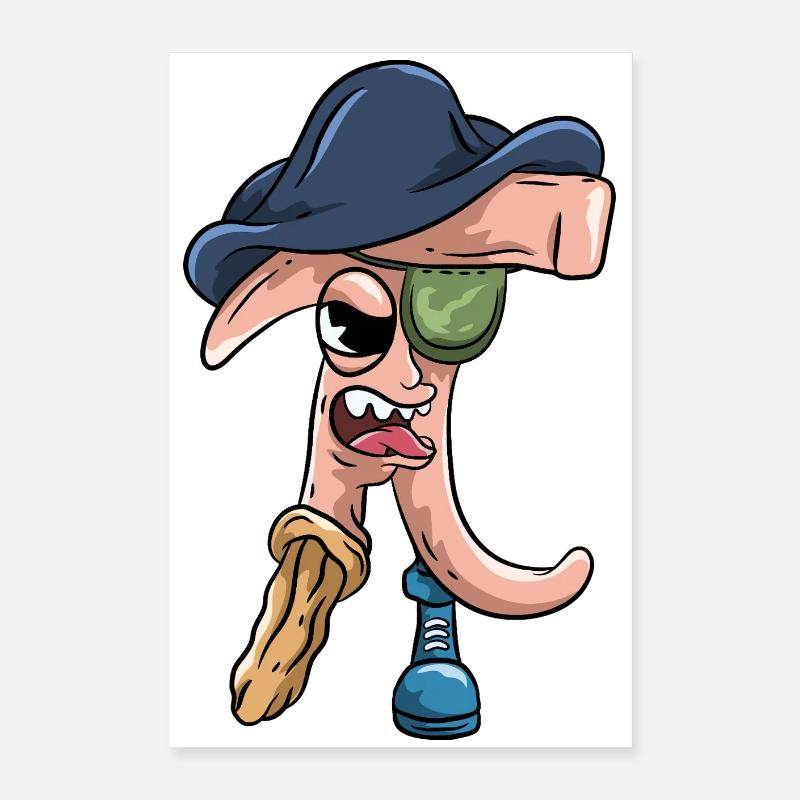 Pi – Math Pirate Poster 16" x 24" (40x60 cm)