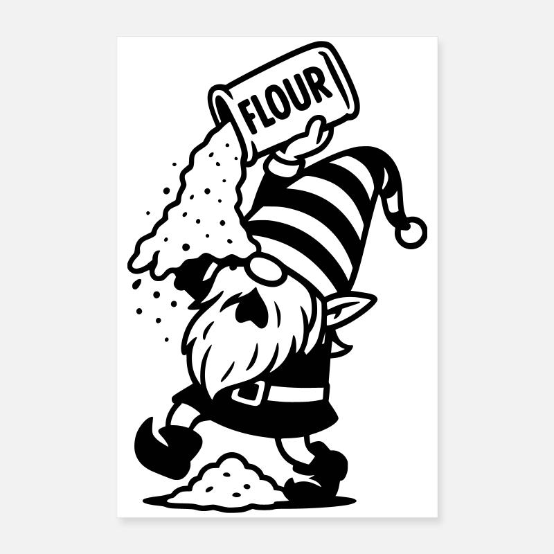 Biscuits à la farine de gnome cuits Poster 40 x 60 cm