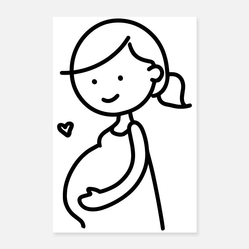 femme enceinte Poster 40 x 60 cm