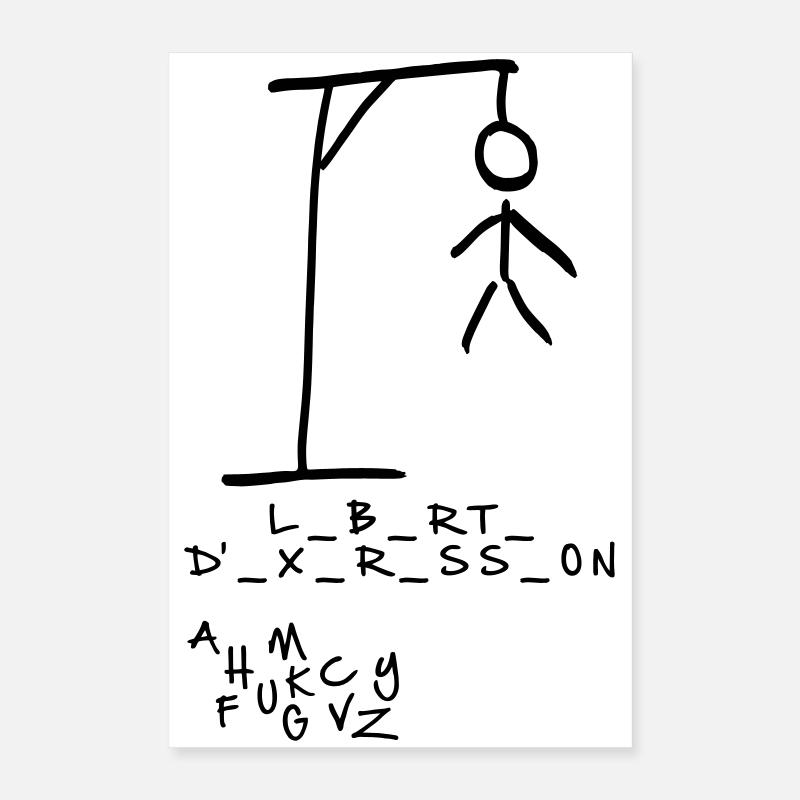 Pendu - Liberté d'expression Poster 40 x 60 cm