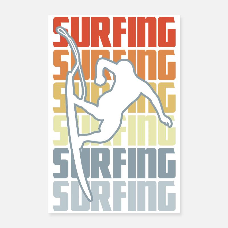 Entraîneur de surf Poster 40 x 60 cm