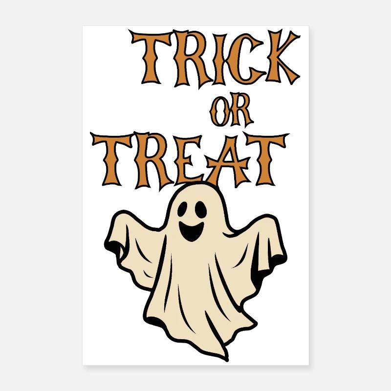 Trick oder Treat Geister Halloween Retro Poster 40x60 cm