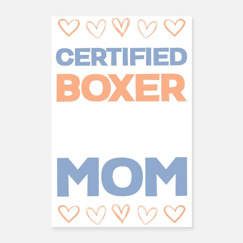 Maman Boxer certifiée Poster 40 x 60 cm