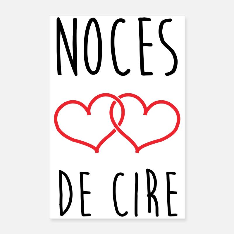 Noces de cire 4 ans de mariage Poster 40 x 60 cm