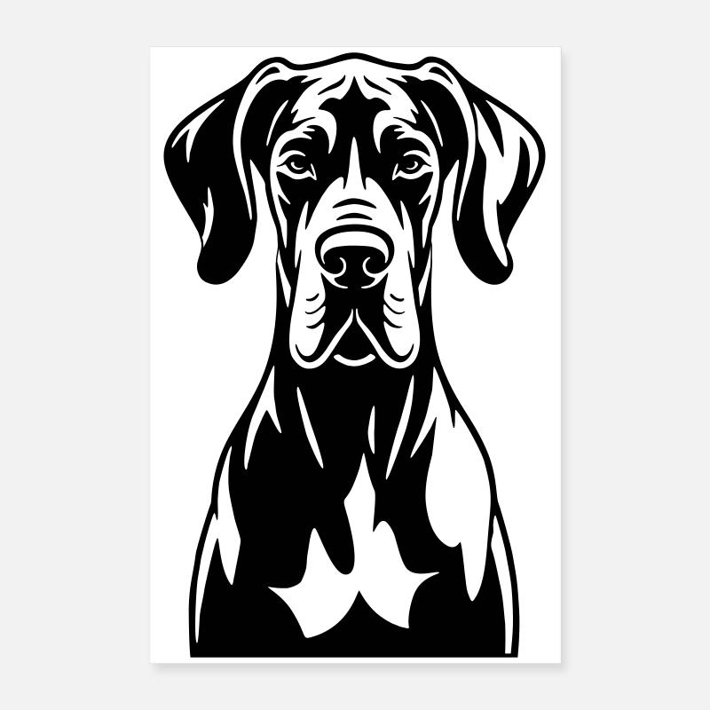 Dogue allemand frontal Poster 40 x 60 cm