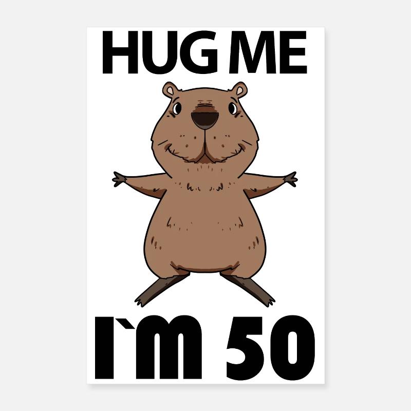 50 Birthday - 50 Years - Hug Poster 16" x 24" (40x60 cm)