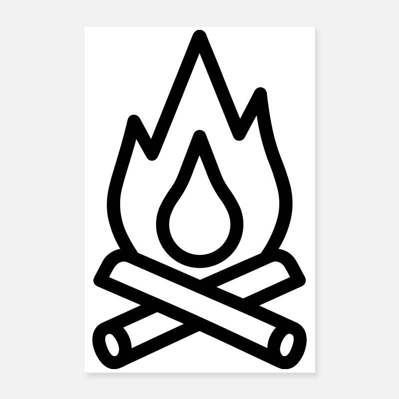 feu de camp Poster 40 x 60 cm