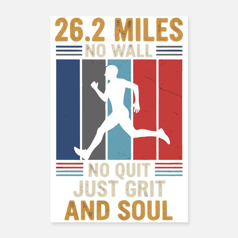 Marathon Läufer 26.2 Miles Poster 40x60 cm