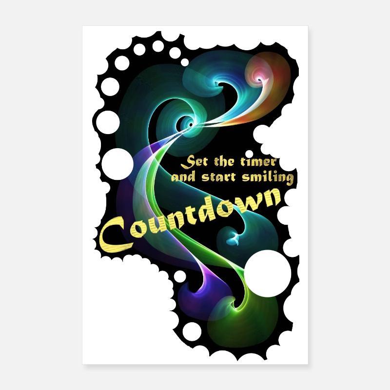 Countdown Smiling timer Poster 40x60 cm