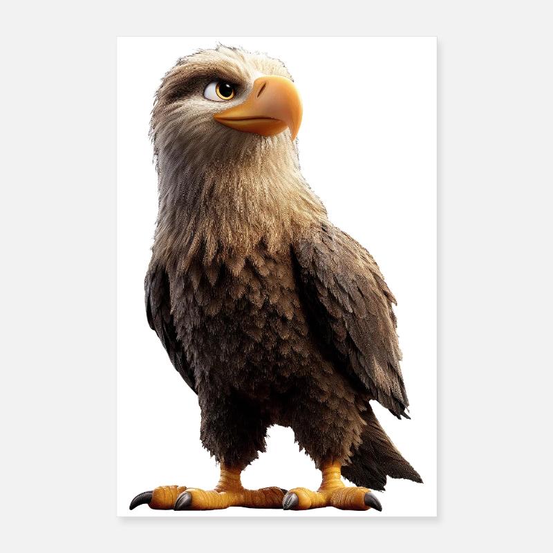Aigle Pygargue à tête blanche Aigle royal Pygargue à queue blanche Poster 40 x 60 cm