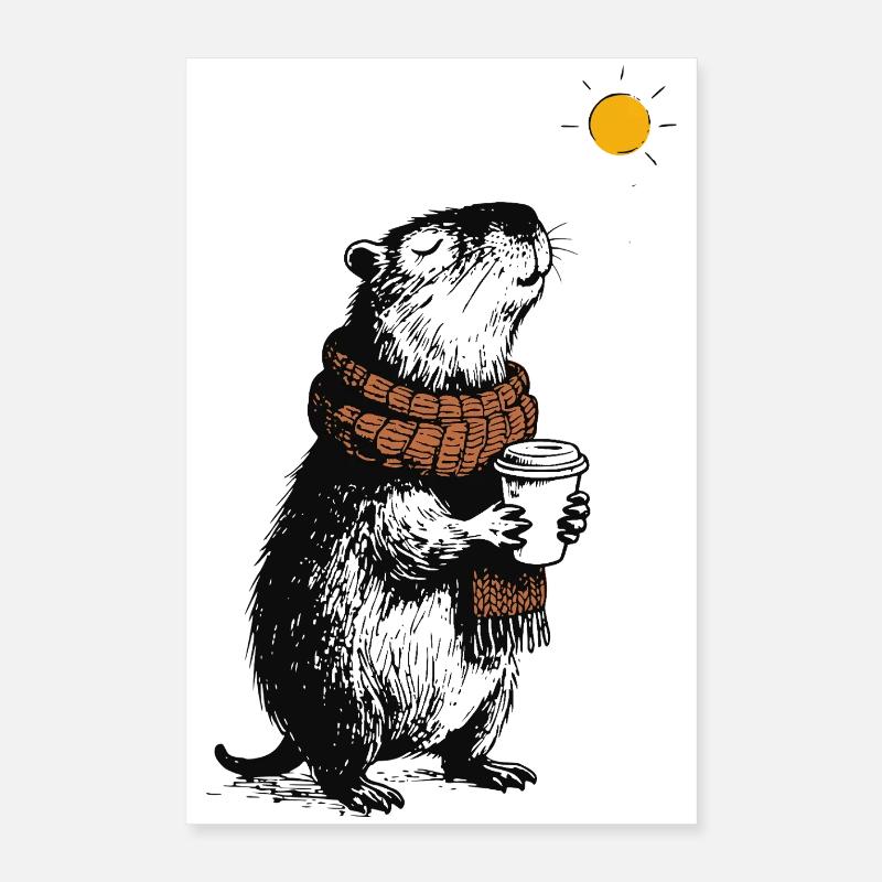Capybara Winter Vibes Poster 40x60 cm