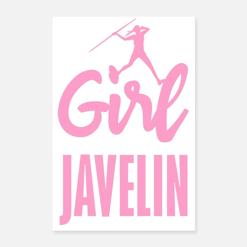 Lanceur de javelot avec une déclaration amusante Poster 40 x 60 cm