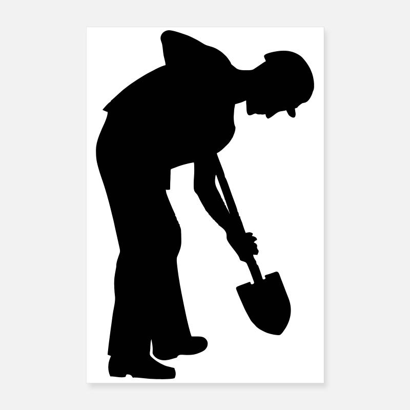 Travailleur au sol – Équipe de creusement Poster 40 x 60 cm