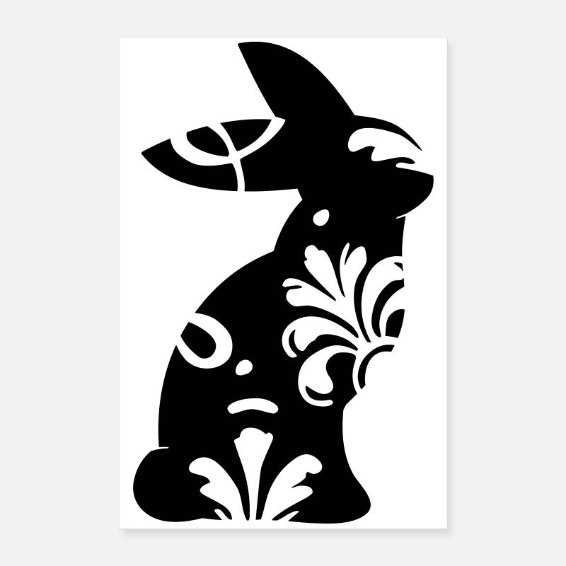 Ornement de lapin Poster 40 x 60 cm