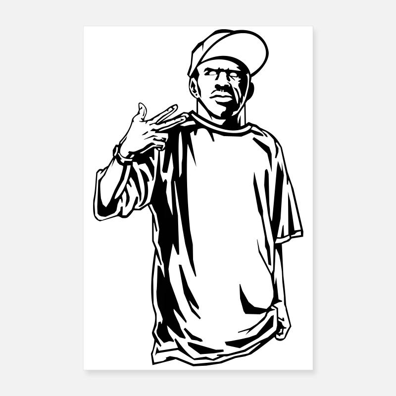 Gangster rapper Poster 16" x 24" (40x60 cm)