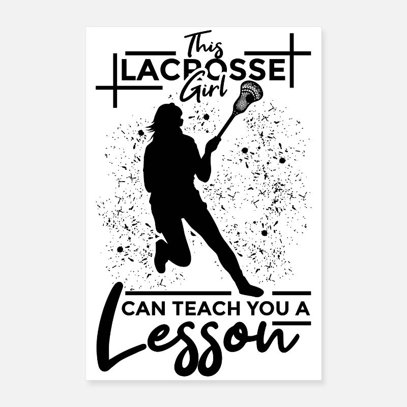 Lacrosse Player Poster 16" x 24" (40x60 cm)