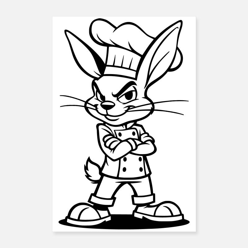 Rabbit cook Poster 16" x 24" (40x60 cm)