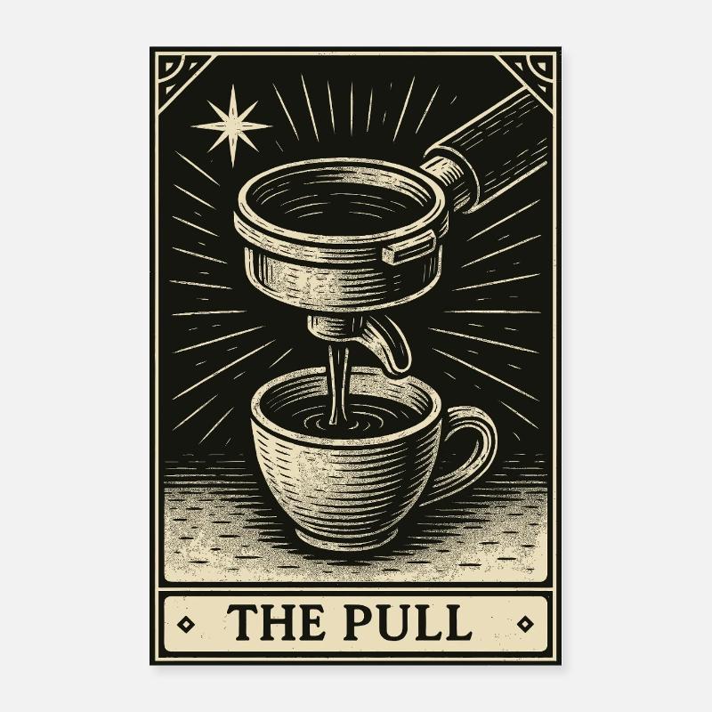 Tarot pour les amateurs de café – The Pull Poster 40 x 60 cm