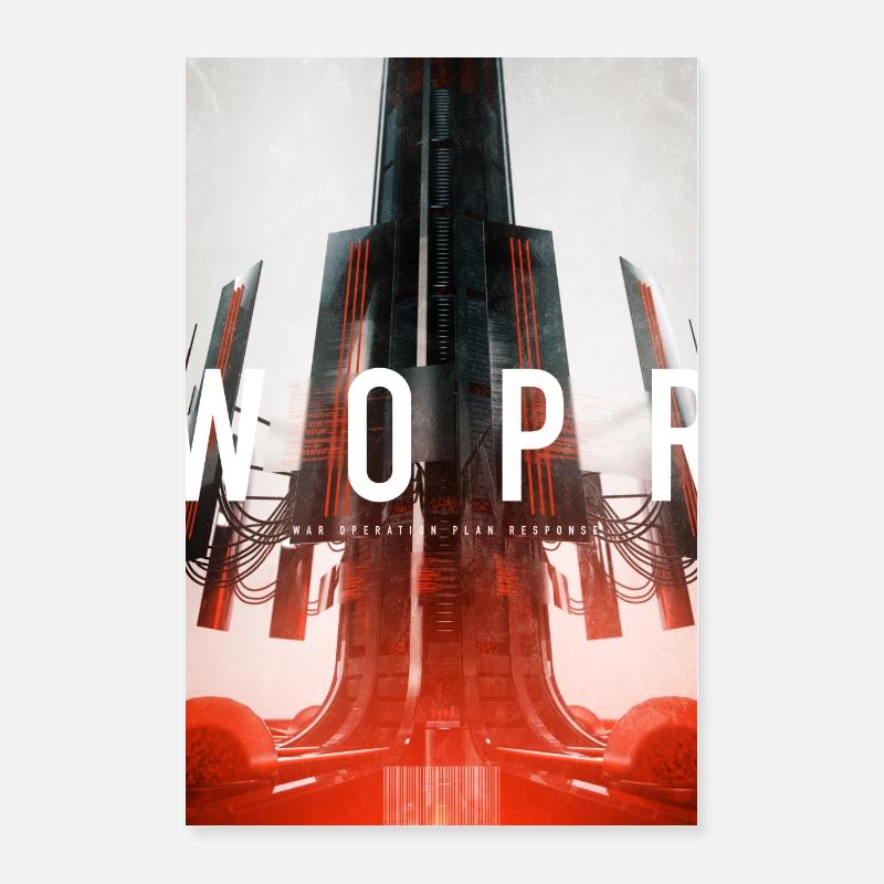 WOPR - Poster 40x60 cm - Weiß