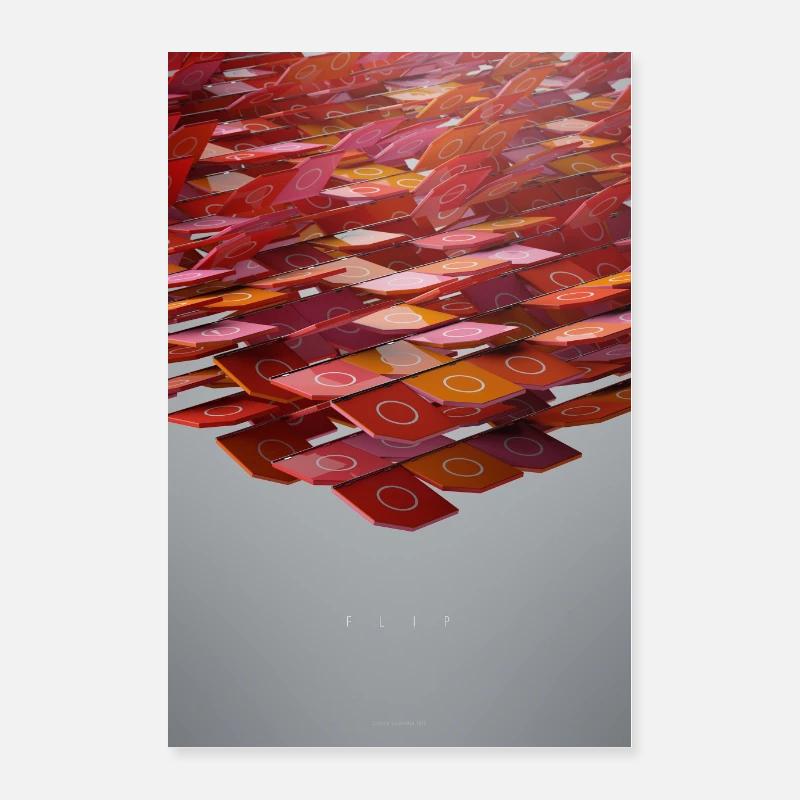 FLIP1 - Poster 40x60 cm - Weiß
