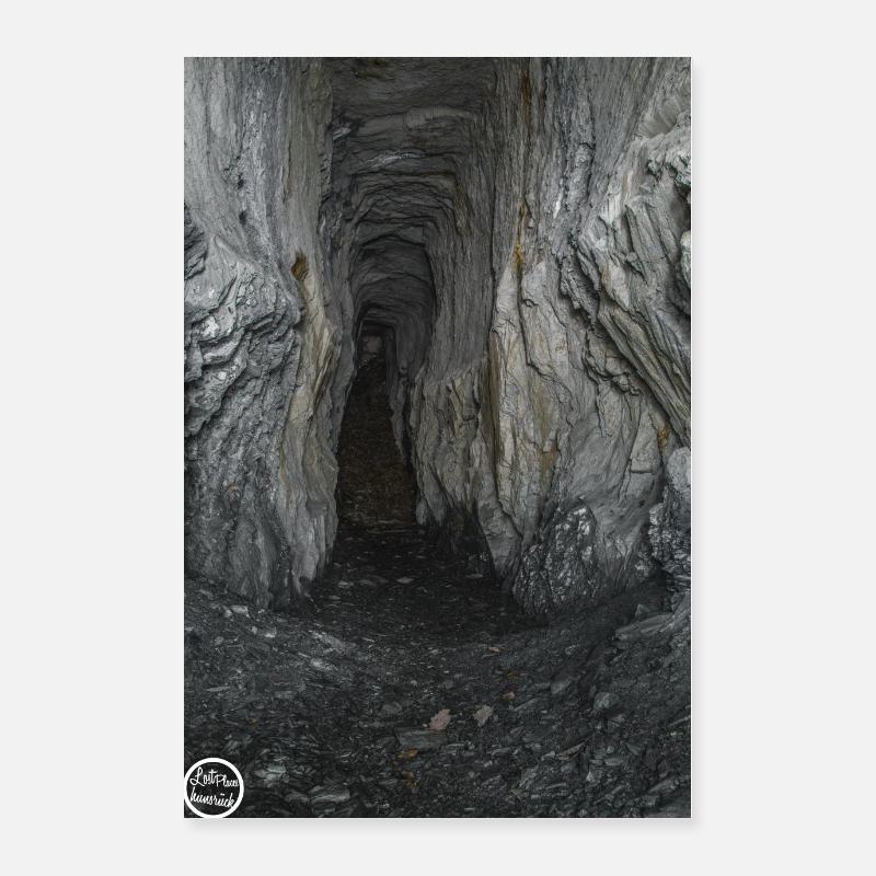 grotte - Poster 40 x 60 cm - blanc