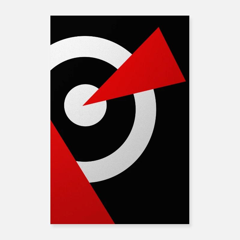 Moderne Kunst - Poster 40x60 cm - Weiß