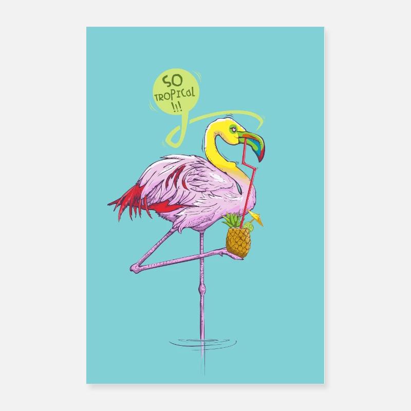 Flamtoucan affiche Poster 40 x 60 cm