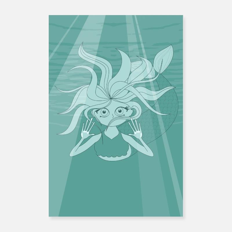 Mermaid Poster 16" x 24" (40x60 cm)