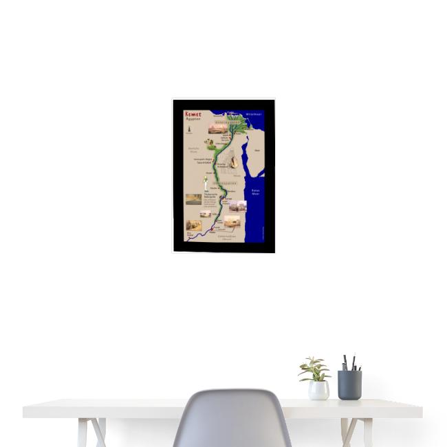 POSTER: Landkarte KEMET (Altes Ägypten)