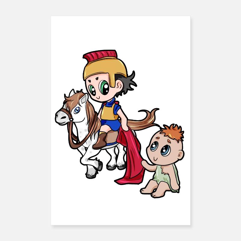 Sankt Martin Roemer Beggar Christ Naechstenliebe Poster 16" x 24" (40x60 cm)