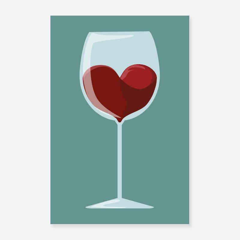 bicchiere di vino Poster 40x60 cm