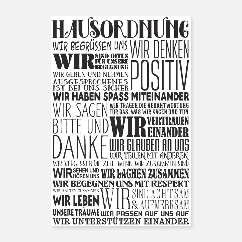 RÈGLEMENT INTÉRIEUR POSITIF 1 Poster 40 x 60 cm