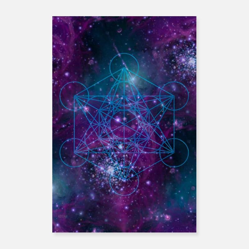 Géométrie sacrée Metatron Cube Universe Poster 40 x 60 cm