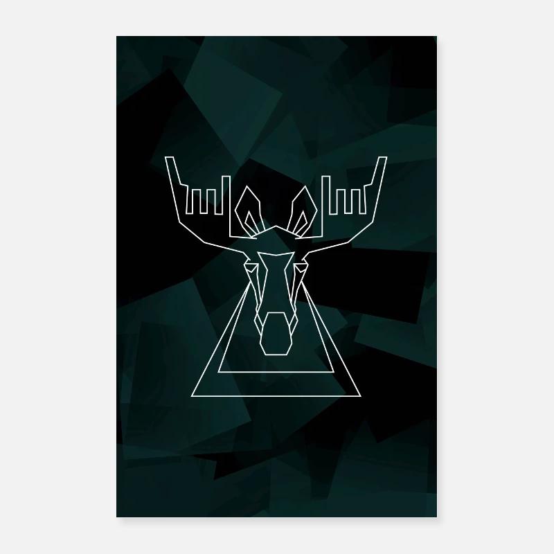 Schwermetallelche - Poster 40x60 cm - Weiß